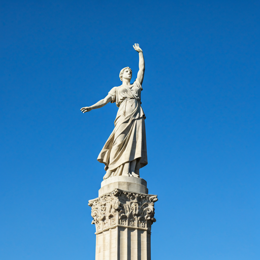 Statue symbolizing victory and progress